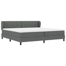 vidaXL Boxspring ágy matraccal Sötétszürke 200 x 200 cm szövet