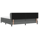 vidaXL Boxspring ágy matraccal Sötétszürke 200 x 200 cm szövet