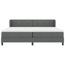 vidaXL Boxspring ágy matraccal Sötétszürke 200 x 200 cm szövet