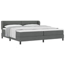 vidaXL Boxspring ágy matraccal Sötétszürke 200 x 200 cm szövet