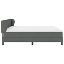 vidaXL Boxspring ágy matraccal Sötétszürke 200 x 200 cm szövet