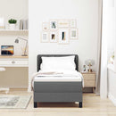 vidaXL Boxspring ágy matraccal Sötétszürke 80 x 200 cm szövet