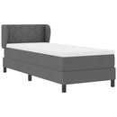 vidaXL Boxspring ágy matraccal Sötétszürke 80 x 200 cm szövet
