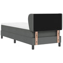 vidaXL Boxspring ágy matraccal Sötétszürke 80 x 200 cm szövet