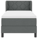 vidaXL Boxspring ágy matraccal Sötétszürke 80 x 200 cm szövet