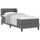 vidaXL Boxspring ágy matraccal Sötétszürke 80 x 200 cm szövet