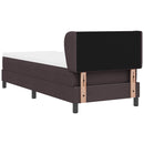 vidaXL Boxspring ágy matraccal matracmal sötétbarna 80 x 200 cm szövet