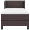 vidaXL Boxspring ágy matraccal matracmal sötétbarna 80 x 200 cm szövet