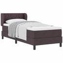 vidaXL Boxspring ágy matraccal matracmal sötétbarna 80 x 200 cm szövet