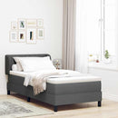 vidaXL Boxspring ágy matraccal Sötétszürke 90 x 190 cm szövet