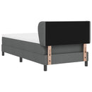 vidaXL Boxspring ágy matraccal Sötétszürke 90 x 190 cm szövet
