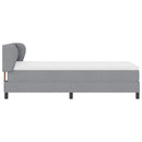 vidaXL Boxspring ágy matraccal Világosszürke 90 x 200 cm szövet
