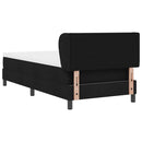 vidaXL Boxspring ágy matraccal matracmal Fekete 90 x 200 cm szövet