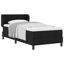 vidaXL Boxspring ágy matraccal matracmal Fekete 90 x 200 cm szövet