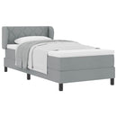 vidaXL Boxspring ágy matraccal Világosszürke 100 x 200 cm szövet