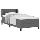 vidaXL Boxspring ágy matraccal Sötétszürke 100 x 200 cm szövet