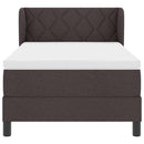vidaXL Boxspring ágy matraccal sötétbarna 100 x 200 cm szövet
