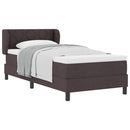 vidaXL Boxspring ágy matraccal sötétbarna 100 x 200 cm szövet