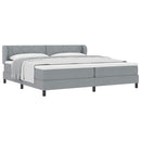 vidaXL Boxspring ágy matraccal Világosszürke 200 x 200 cm szövet