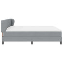 vidaXL Boxspring ágy matraccal Világosszürke 200 x 200 cm szövet