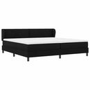 vidaXL Boxspring ágy matraccal matracmal Fekete 200 x 200 cm szövet