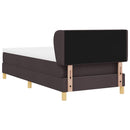 vidaXL Rugós Ágy Matraccal Krém 90x200 cm Szövet matracmal sötétbarna