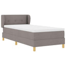 vidaXL Rugós Ágy Matraccal Krém 90x200 cm Szövet Tópszínű 90 x 200 cm