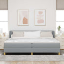vidaXL Rugós Ágy Matraccal Krém 90x200 cm Szövet Világosszürke
