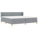 vidaXL Rugós Ágy Matraccal Krém 90x200 cm Szövet Világosszürke