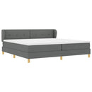 vidaXL Rugós Ágy Matraccal Krém 90x200 cm Szövet matracmal Sötétszürke