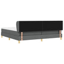 vidaXL Rugós Ágy Matraccal Krém 90x200 cm Szövet matracmal Sötétszürke
