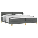 vidaXL Rugós Ágy Matraccal Krém 90x200 cm Szövet matracmal Sötétszürke