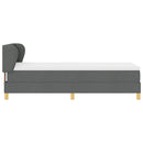 vidaXL Rugós Ágy Matraccal Krém 90x200 cm Szövet matracmal Sötétszürke