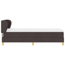 vidaXL Rugós Ágy Matraccal Krém 90x200 cm Szövet matracmal sötétbarna