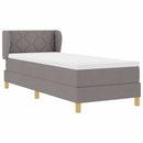 vidaXL Rugós Ágy Matraccal Krém 90x200 cm Szövet Tópszínű 80 x 200 cm