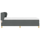 vidaXL Rugós Ágy Matraccal Krém 90x200 cm Szövet matracmal Sötétszürke