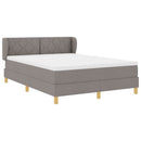 vidaXL Rugós Ágy Matraccal Krém 90x200 cm Szövet Tópszínű 140 x 190 cm