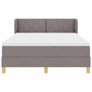 vidaXL Rugós Ágy Matraccal Krém 90x200 cm Szövet Tópszínű 140 x 190 cm
