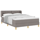 vidaXL Rugós Ágy Matraccal Krém 90x200 cm Szövet Tópszínű 140 x 190 cm