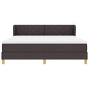 vidaXL Rugós Ágy Matraccal Krém 90x200 cm Szövet matracmal sötétbarna