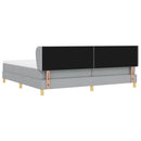 vidaXL Rugós Ágy Matraccal Krém 90x200 cm Szövet Világosszürke