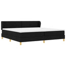 vidaXL Rugós Ágy Matraccal Krém 90x200 cm Szövet Fekete 200 x 200 cm