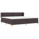 vidaXL Rugós Ágy Matraccal Krém 90x200 cm Szövet matracmal sötétbarna