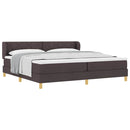 vidaXL Rugós Ágy Matraccal Krém 90x200 cm Szövet matracmal sötétbarna