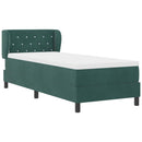 vidaXL Box Spring Ágy Matraccal Sötétszürke 80x200 cm Bársonyos