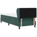 vidaXL Box Spring Ágy Matraccal Sötétszürke 80x200 cm Bársonyos