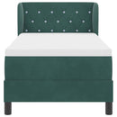 vidaXL Box Spring Ágy Matraccal Sötétszürke 80x200 cm Bársonyos