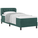 vidaXL Box Spring Ágy Matraccal Sötétszürke 80x200 cm Bársonyos
