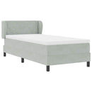 vidaXL Box Spring Ágy Matraccal Sötétszürke 80x200 cm Bársonyos