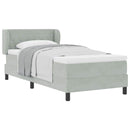 vidaXL Box Spring Ágy Matraccal Sötétszürke 80x200 cm Bársonyos